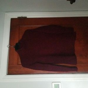 Maroon mock neck sweater by American Eagle